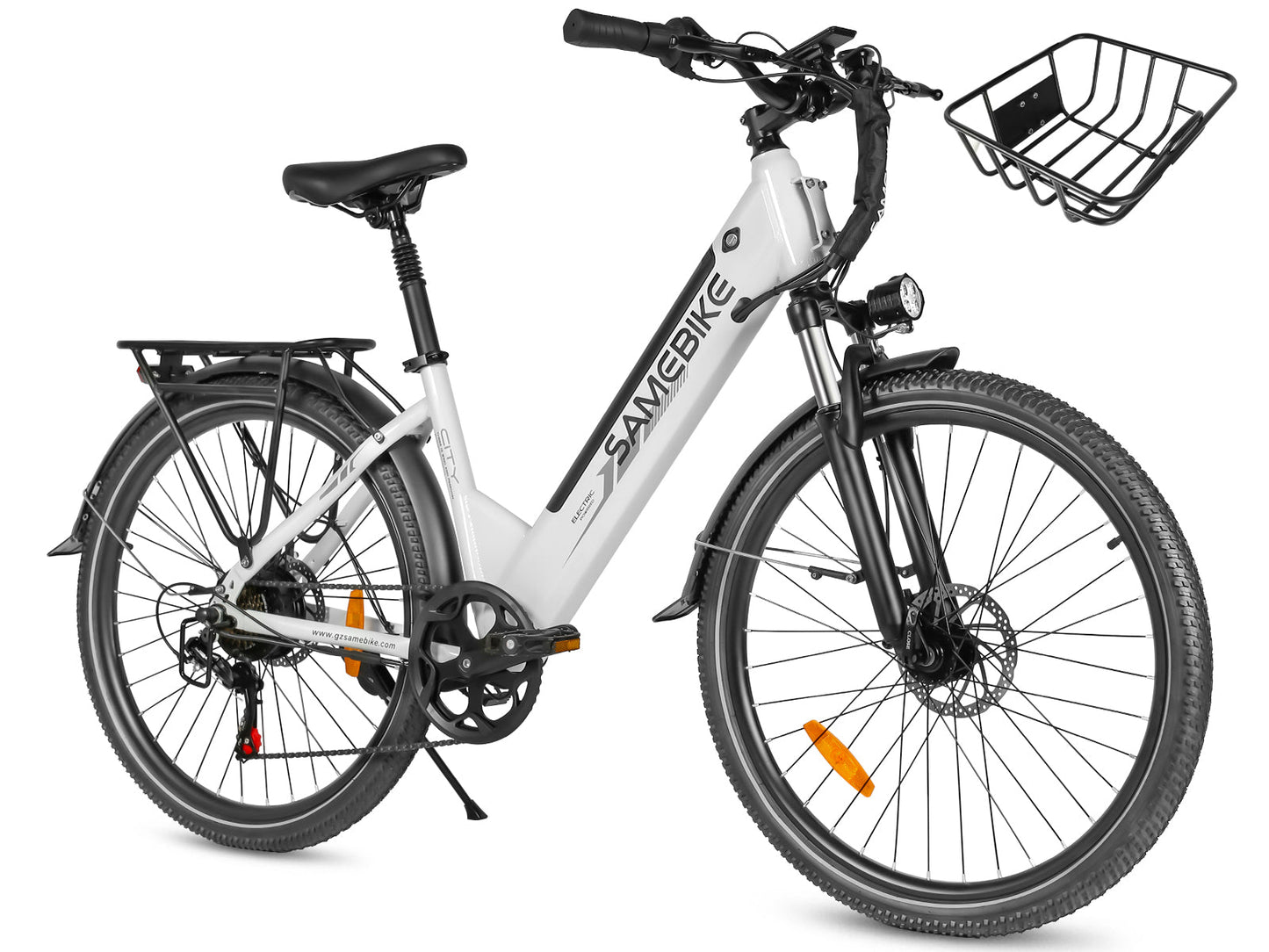 SAMEBIKE RS-A01 Pro-T Urban Electric Bicycle – 36V 15Ah Battery, 90 km / 56 mi Range, Dual Suspension, 7-Speed Shimano