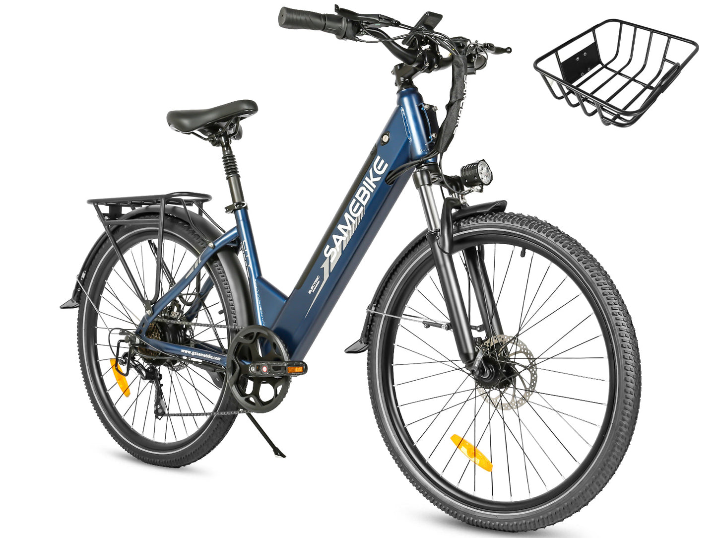 SAMEBIKE RS-A01 Pro-T Urban Electric Bicycle – 36V 15Ah Battery, 90 km / 56 mi Range, Dual Suspension, 7-Speed Shimano