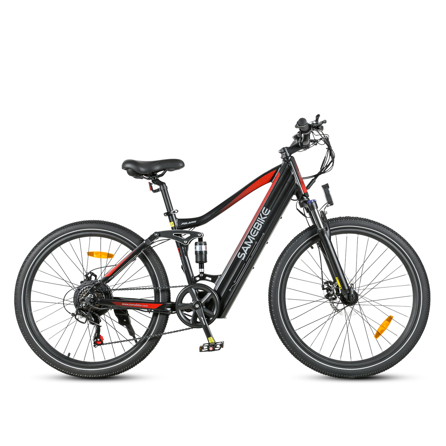 SAMEBIKE XD26-II Hybrid Electric Bike – 48V 15Ah Battery, 250W Motor, 110 km / 68 mi Range, Dual Suspension, Hydraulic Brakes