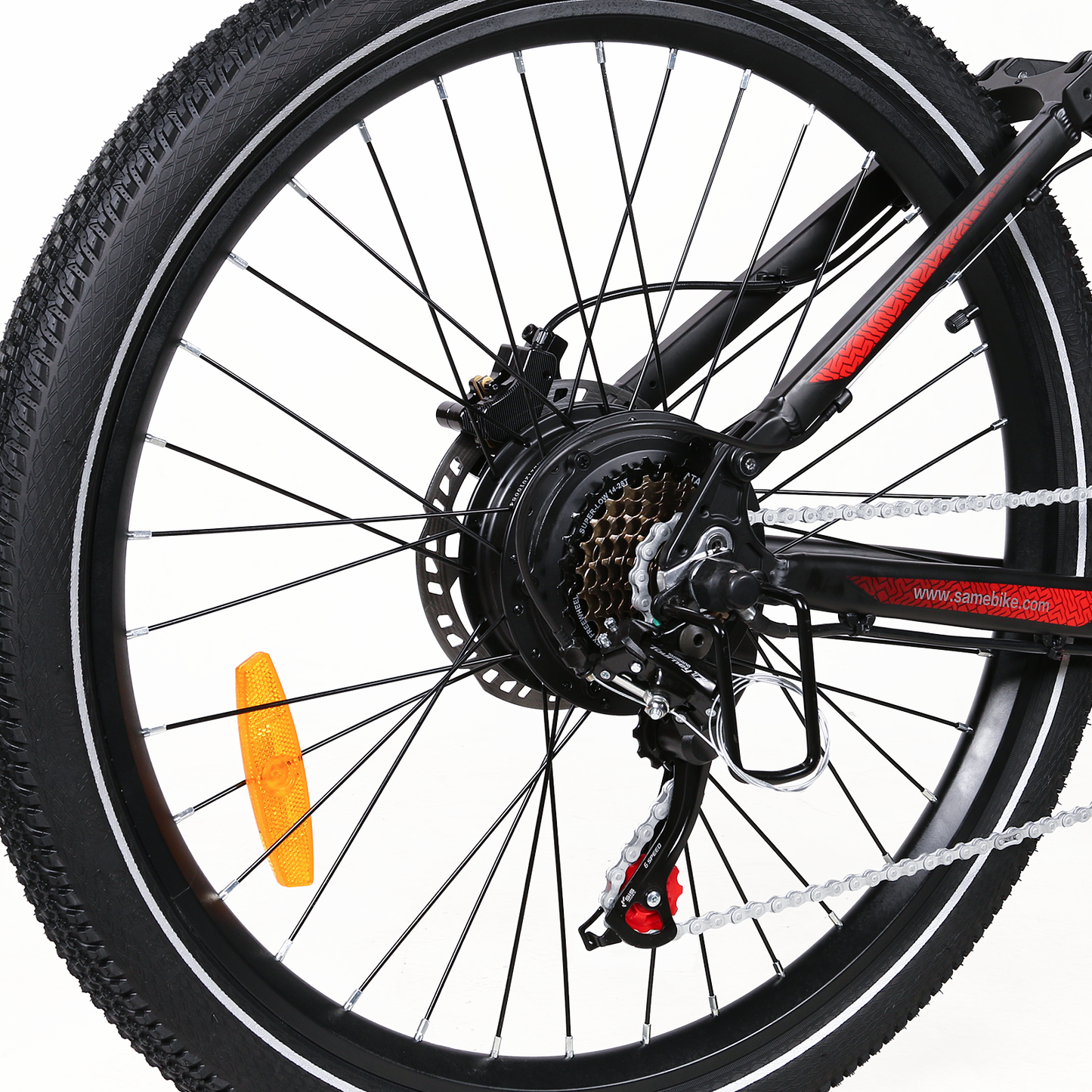 SAMEBIKE XD26-II Hybrid Electric Bike – 48V 15Ah Battery, 250W Motor, 110 km / 68 mi Range, Dual Suspension, Hydraulic Brakes