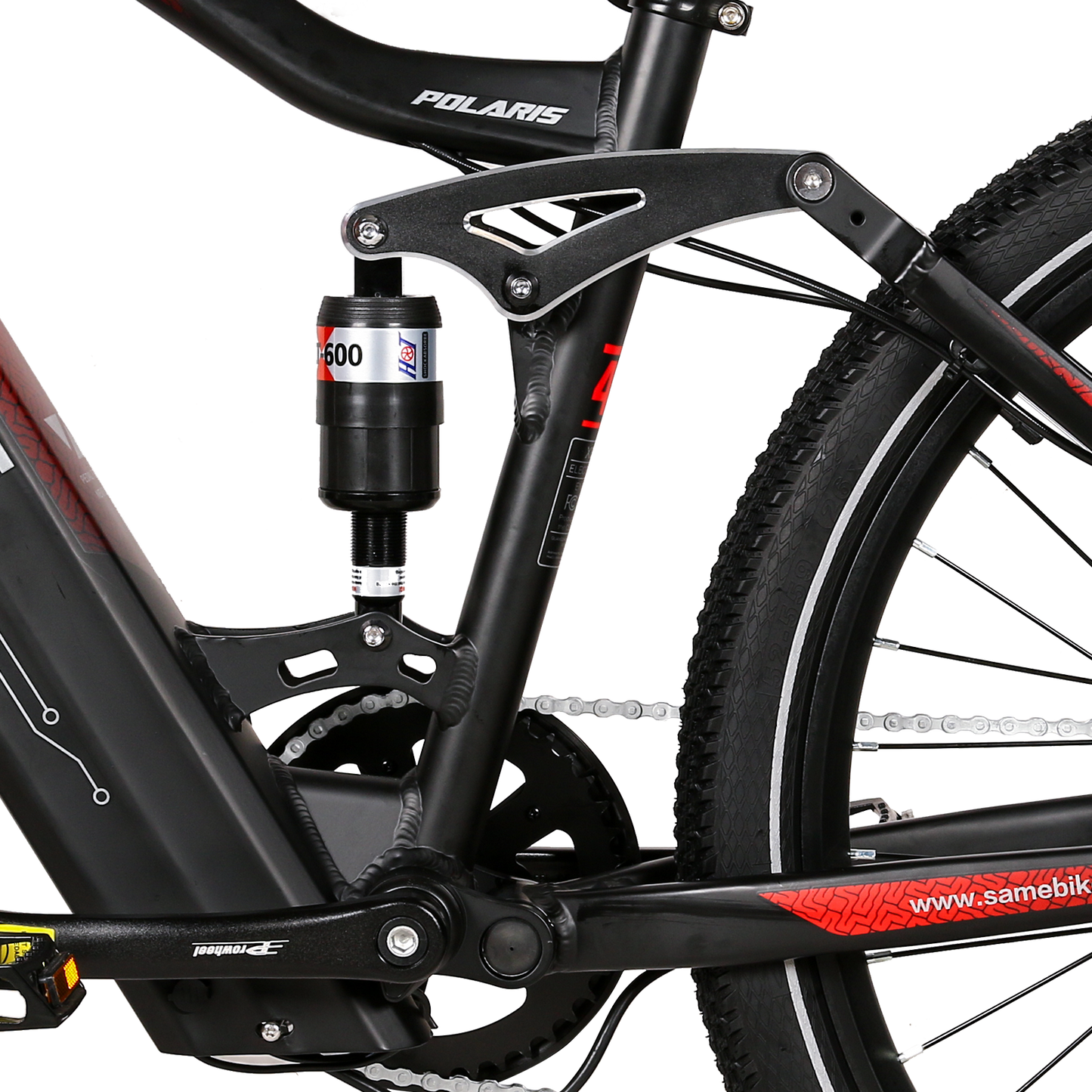 SAMEBIKE XD26-II Hybrid Electric Bike – 48V 15Ah Battery, 250W Motor, 110 km / 68 mi Range, Dual Suspension, Hydraulic Brakes