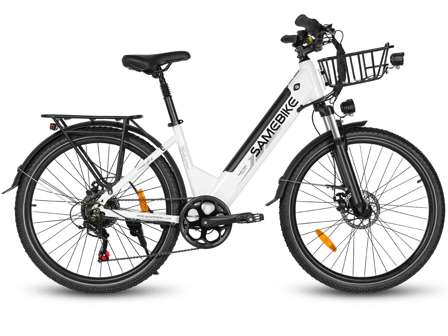 SAMEBIKE RS-A01 Pro-T Urban Electric Bicycle – 36V 15Ah Battery, 90 km / 56 mi Range, Dual Suspension, 7-Speed Shimano