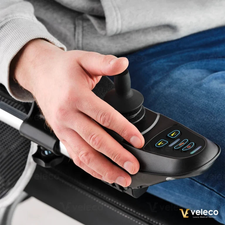 Veleco Cosmo Ultra-Light Electric Wheelchair – Folding, Joystick Control