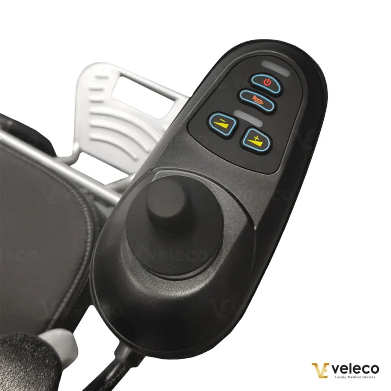 Veleco Cosmo Ultra-Light Electric Wheelchair – Folding, Joystick Control