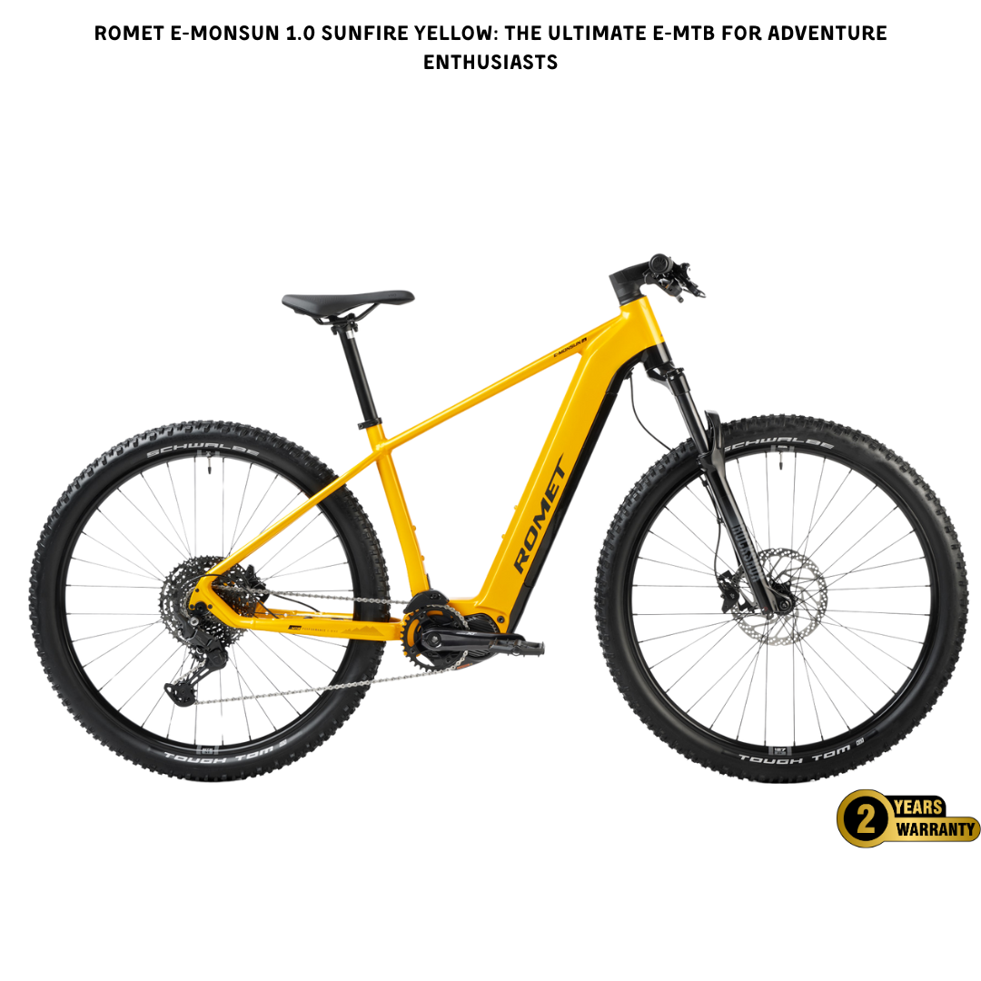 Romet E-MONSUN 1.0 SunFire Yellow: The Ultimate E-MTB for Adventure Enthusiasts