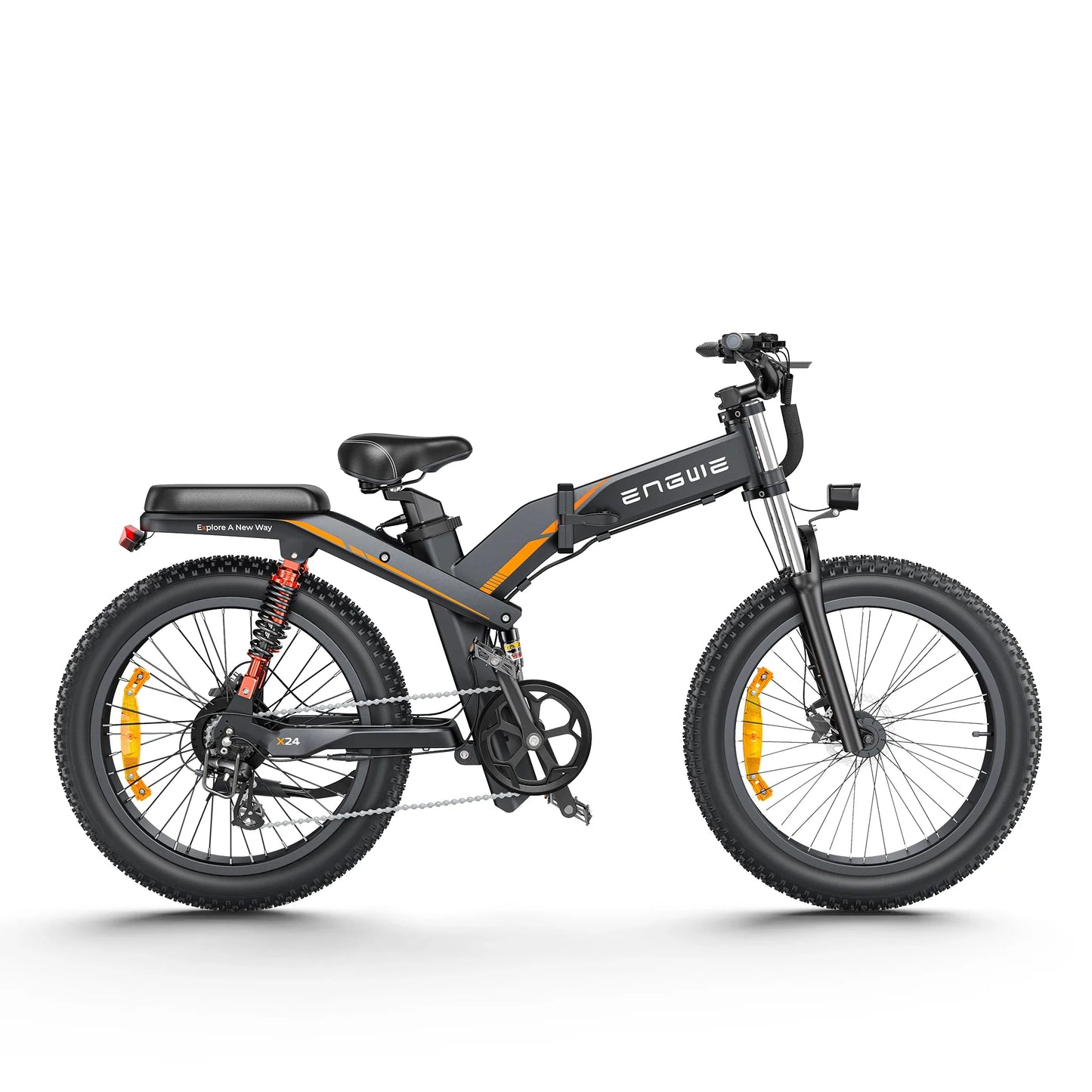 ENGWE X24 Electric Bicycle - 1200W Motor, 48V 29.2Ah Battery, Off-Road Adventure and Urban Commute