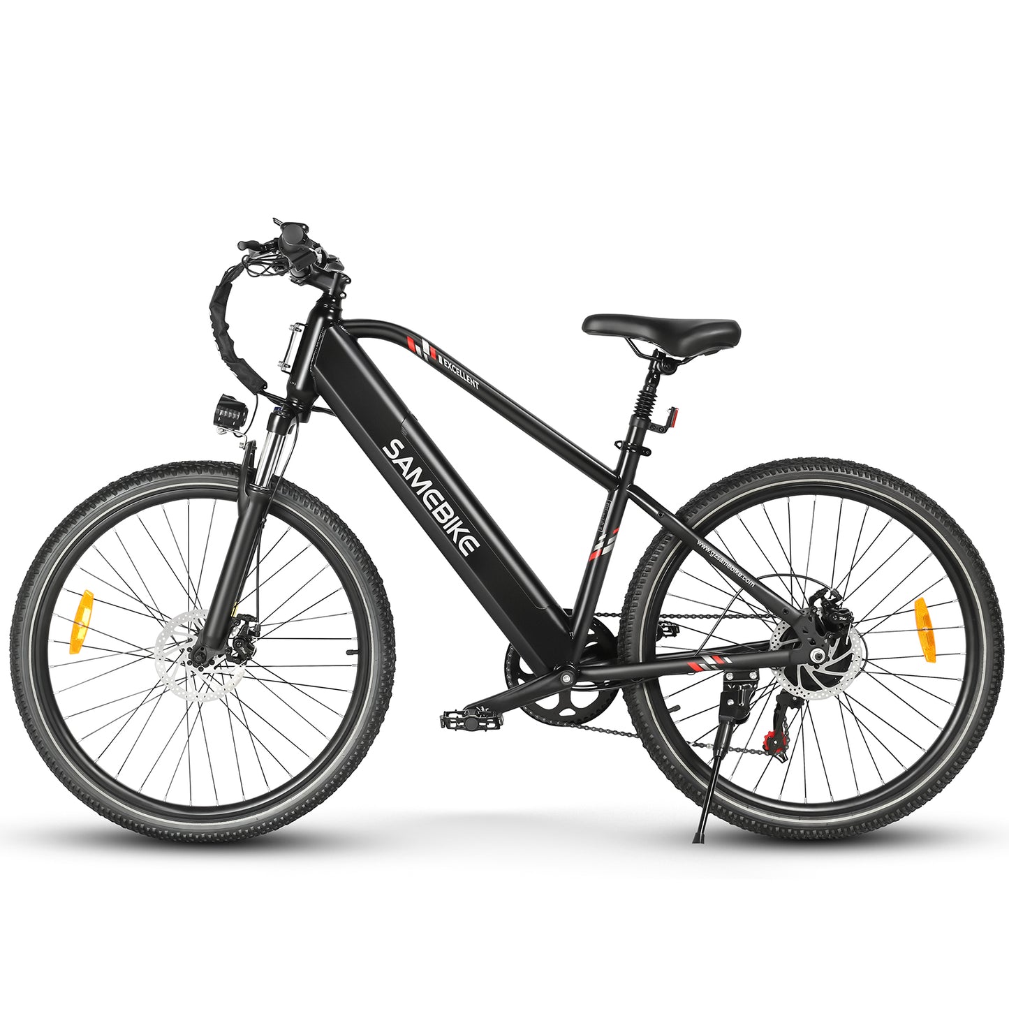 SAMEBIKE RS-A06 – 48V 12.5Ah, 350W Mid-Drive Motor, 45–60 km / 28–37 mi Range, Hydraulic Brakes, All-Terrain E-MTB