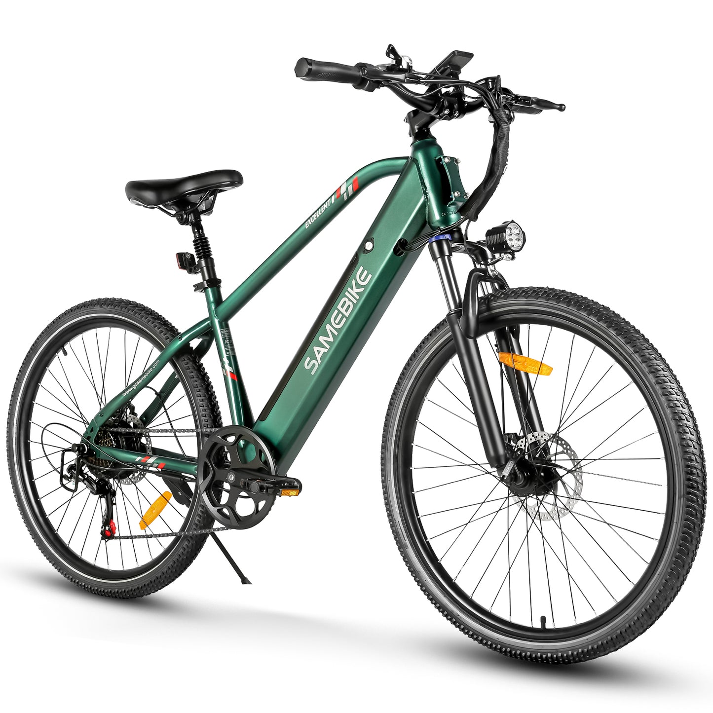 SAMEBIKE RS-A06 – 48V 12.5Ah, 350W Mid-Drive Motor, 45–60 km / 28–37 mi Range, Hydraulic Brakes, All-Terrain E-MTB