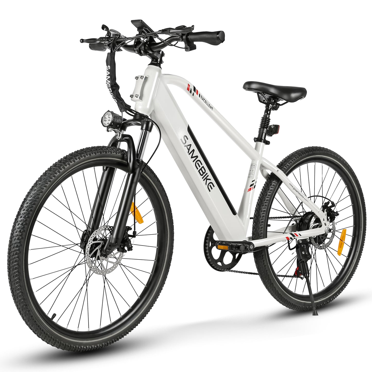 SAMEBIKE RS-A06 – 48V 12.5Ah, 350W Mid-Drive Motor, 45–60 km / 28–37 mi Range, Hydraulic Brakes, All-Terrain E-MTB