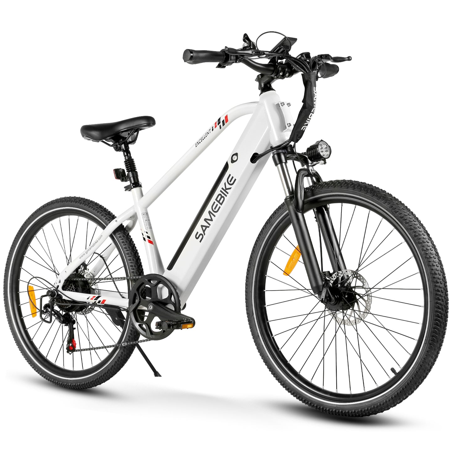 SAMEBIKE RS-A06 – 48V 12.5Ah, 350W Mid-Drive Motor, 45–60 km / 28–37 mi Range, Hydraulic Brakes, All-Terrain E-MTB
