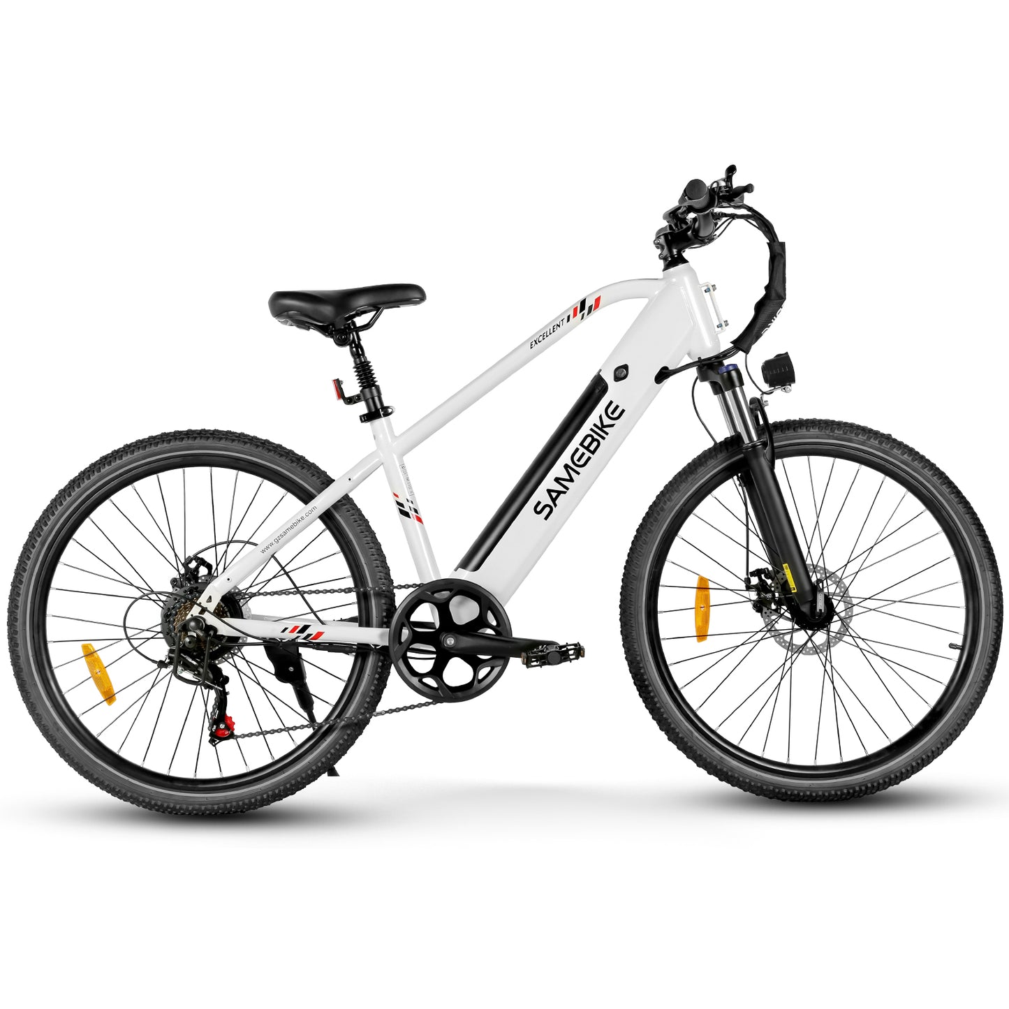 SAMEBIKE RS-A06 – 48V 12.5Ah, 350W Mid-Drive Motor, 45–60 km / 28–37 mi Range, Hydraulic Brakes, All-Terrain E-MTB