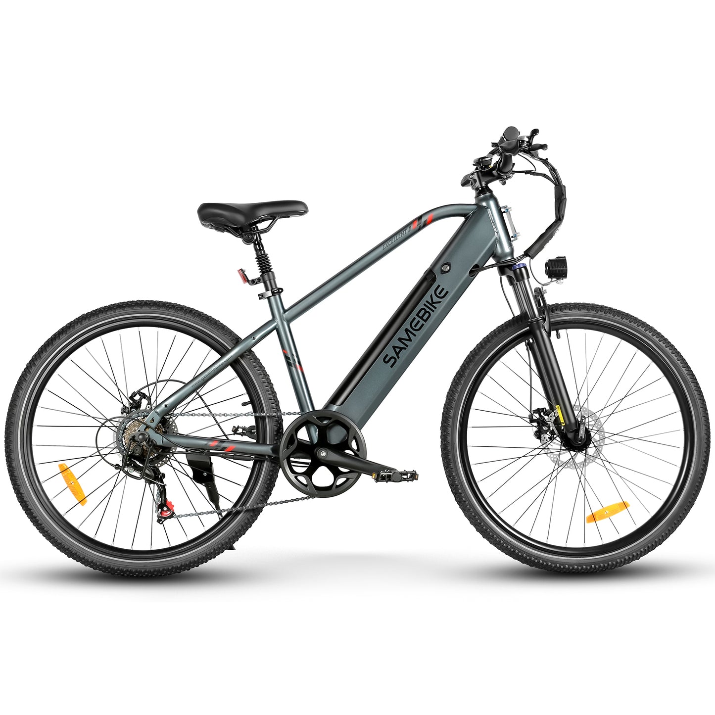 SAMEBIKE RS-A06 – 48V 12.5Ah, 350W Mid-Drive Motor, 45–60 km / 28–37 mi Range, Hydraulic Brakes, All-Terrain E-MTB