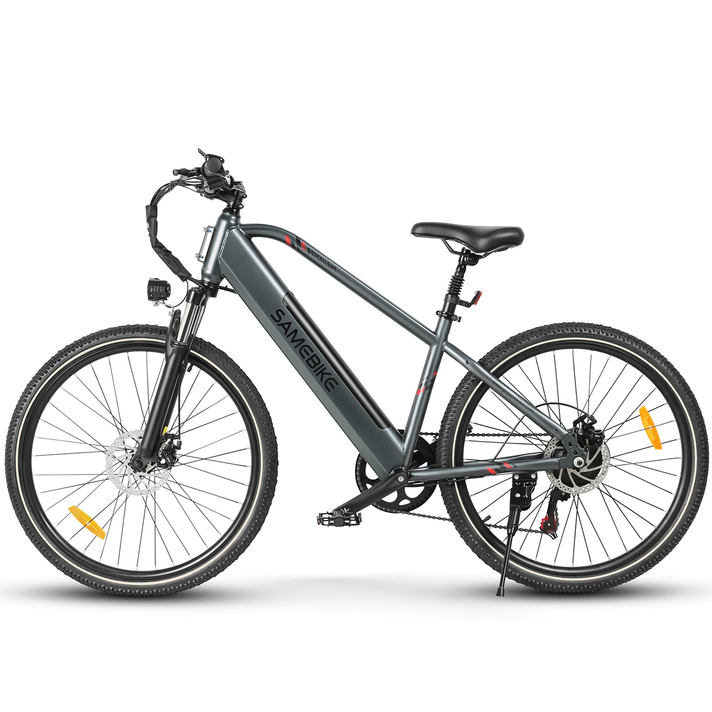 SAMEBIKE RS-A06 – 48V 12.5Ah, 350W Mid-Drive Motor, 45–60 km / 28–37 mi Range, Hydraulic Brakes, All-Terrain E-MTB