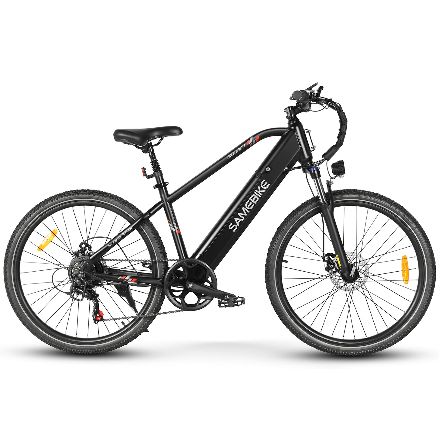 SAMEBIKE RS-A06 – 48V 12.5Ah, 350W Mid-Drive Motor, 45–60 km / 28–37 mi Range, Hydraulic Brakes, All-Terrain E-MTB