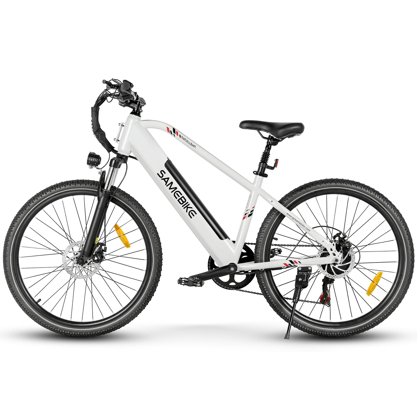 SAMEBIKE RS-A06 – 48V 12.5Ah, 350W Mid-Drive Motor, 45–60 km / 28–37 mi Range, Hydraulic Brakes, All-Terrain E-MTB