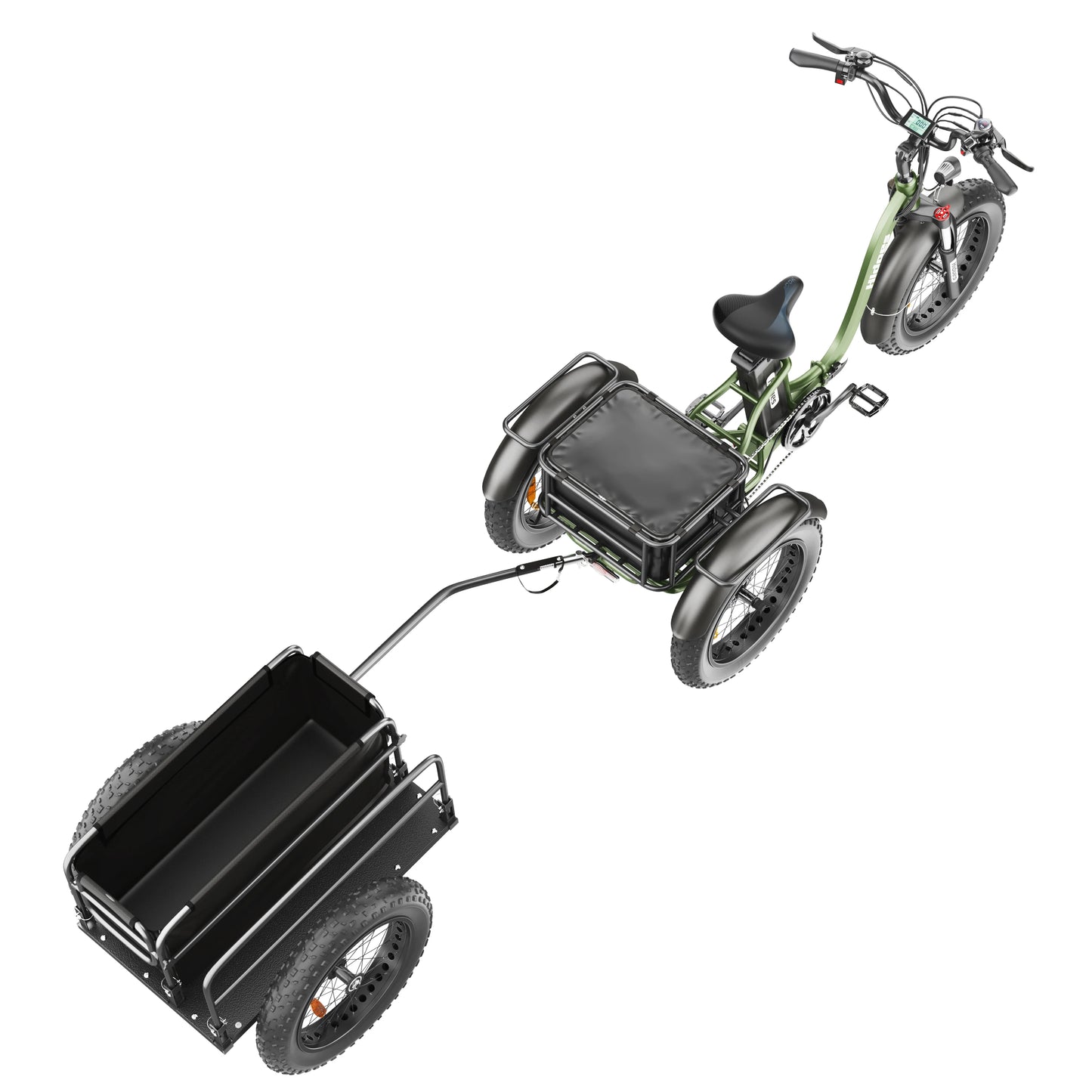 Electric Tricycle Foldable 750W Motor 48V20ah Lithium Battery Reversible Cargo Etrike All-terrain 20*4.0 Fat Tire Electric Trike