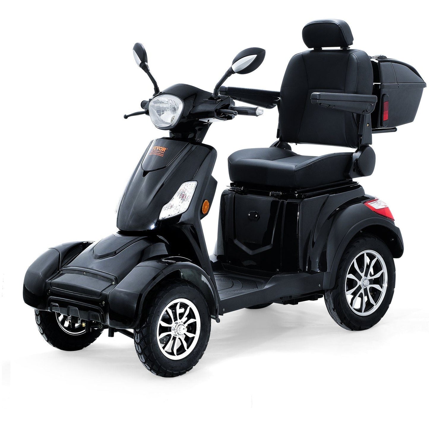 VEVOR Heavy Duty 4-Wheel Mobility Scooters for Seniors & Adults 500lbs Capacity - 31 Miles 3-Speed Long Range, 800W All Terrain Electric Recreational Scooter Wheelchair with 25° Max Climbing Capacity - Rider Smarts