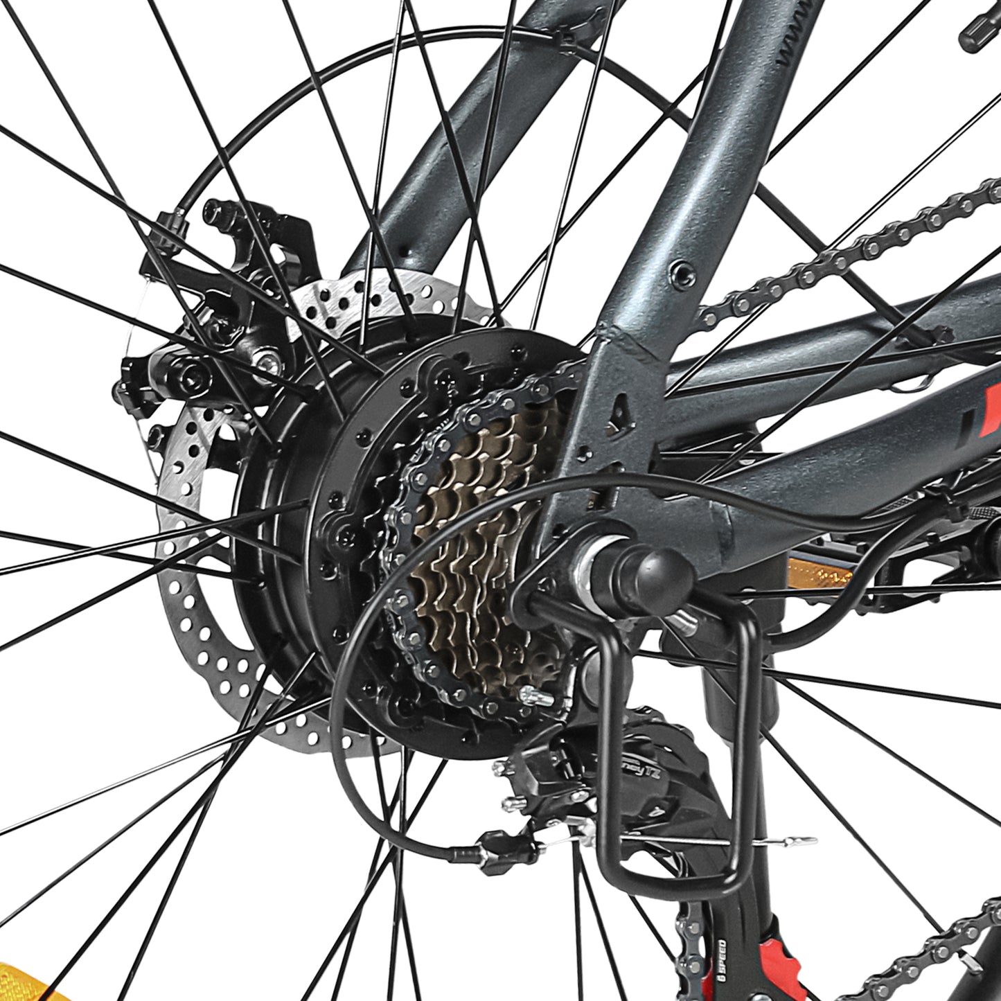 SAMEBIKE RS-A06 – 48V 12.5Ah, 350W Mid-Drive Motor, 45–60 km / 28–37 mi Range, Hydraulic Brakes, All-Terrain E-MTB