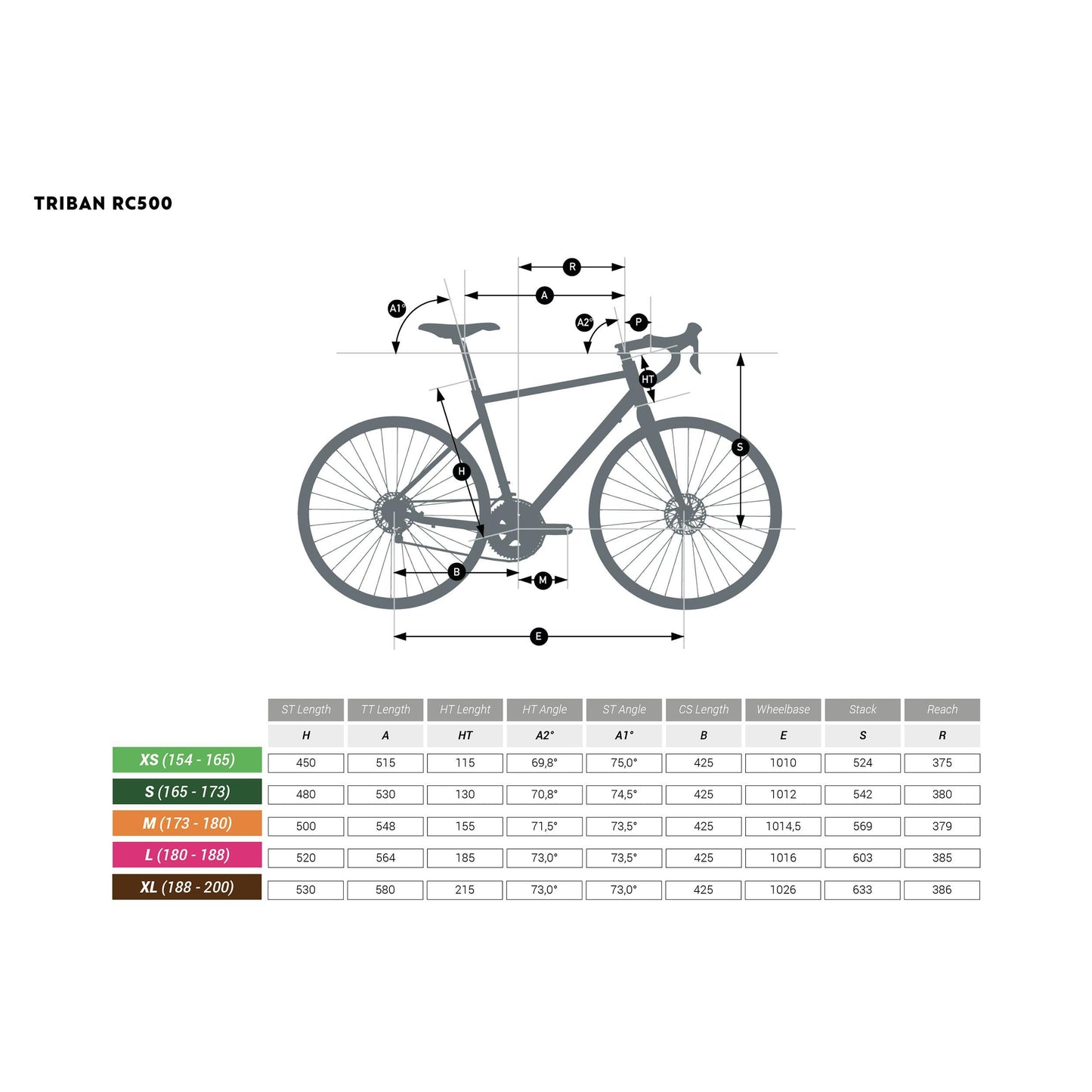 ROAD BIKE TRIBAN RC 500 Microshift DISC BRAKE - BLACK