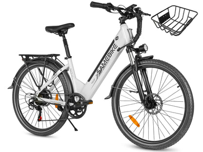 SAMEBIKE RS-A01 Pro-T Urban Electric Bicycle – 36V 15Ah Battery, 90 km / 56 mi Range, Dual Suspension, 7-Speed Shimano