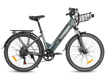 SAMEBIKE RS-A01 Pro-T Urban Electric Bicycle – 36V 15Ah Battery, 90 km / 56 mi Range, Dual Suspension, 7-Speed Shimano