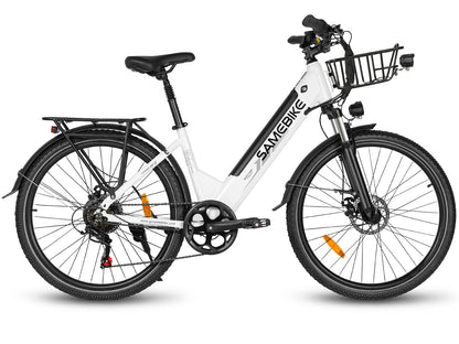 SAMEBIKE RS-A01 Pro-T Urban Electric Bicycle – 36V 15Ah Battery, 90 km / 56 mi Range, Dual Suspension, 7-Speed Shimano