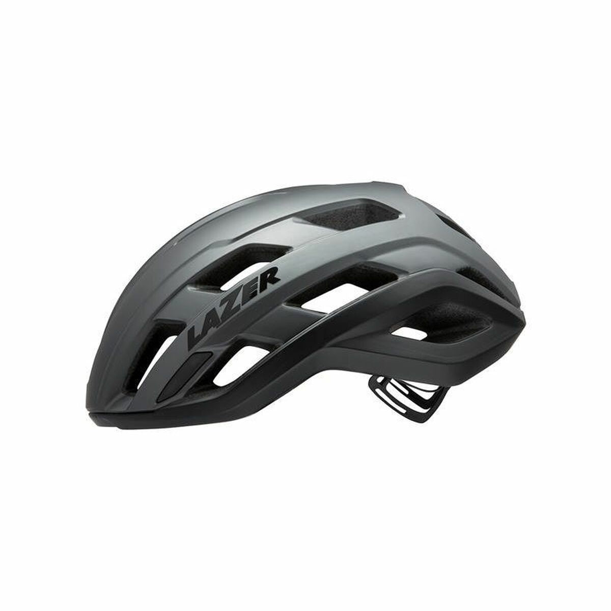 Adult's Cycling Helmet Lazer Strada Kineticore Black Grey - Rider Smarts