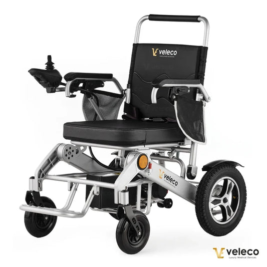 Veleco Cosmo Ultra-Light Electric Wheelchair – Folding, Joystick Control
