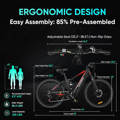Samebike XD26-II: Conquer Trails &amp; Commute - 26" Electric Bike