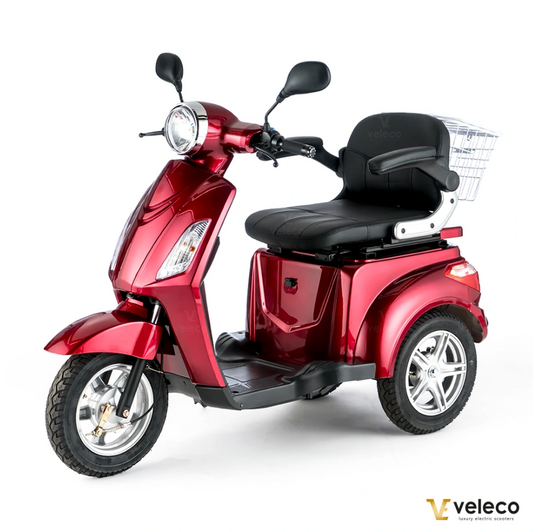 Veleco ZT15 3‑Wheel Class‑3 Mobility Scooter – 900 W / 48 V | Adjustable Seat, Full Suspension, Magnetic Brakes