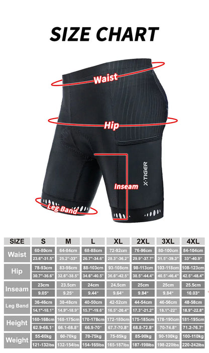 X-Tiger Men cycling short
