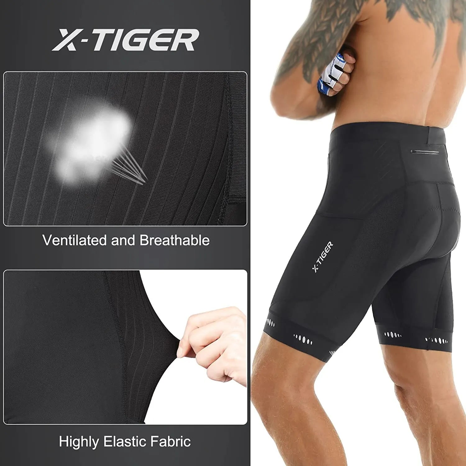 X Tiger Men cycling short
