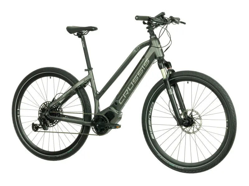 Crussis OLI Cross Lady 8.7-S 2022 Electric Trekking Bike in sleek design, ideal for women's urban and trail rides.