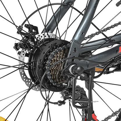SAMEBIKE RS-A06 – 48V 12.5Ah, 350W Mid-Drive Motor, 45–60 km / 28–37 mi Range, Hydraulic Brakes, All-Terrain E-MTB